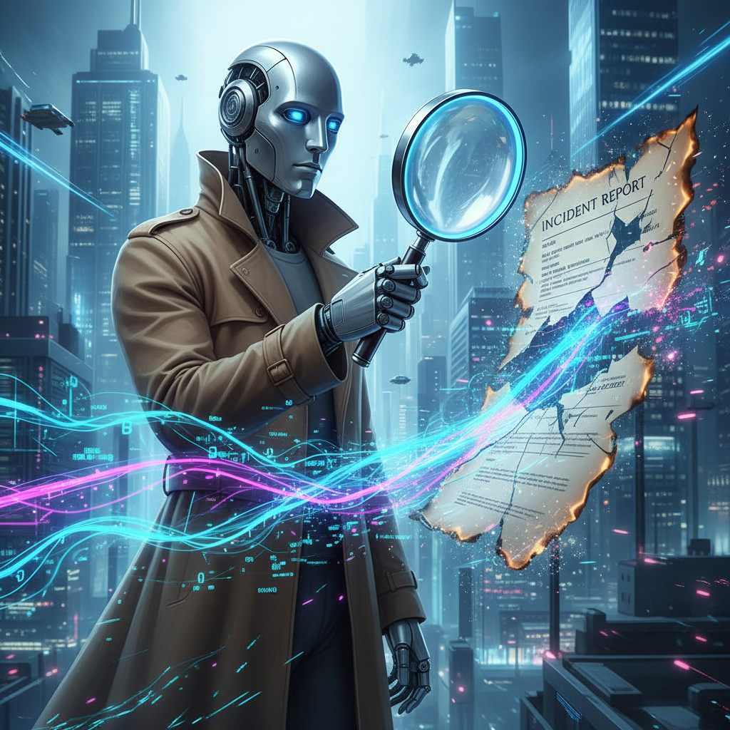 Cover image for article about postmortem analysis with AI SRE