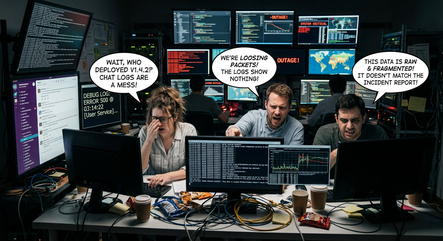Inline illustration 1 for postmortem analysis with AI SRE